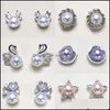 Schmuckeinstellungen Großhandel Pearl Stud Ohrringe S925 Sier Ohrring DIY für Frauen Blume Zirkon Mädchen Geschenk 12 Drop Lieferung Dhgarden Dhvxq