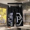 Summer Pure Cotton Mens Casual Skull Men Straight Man Fashion High Quality Beach Drill Shorts Plus Size 5XL 240403