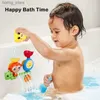 Sand Play Water Fun Baby Bath Toy Wall Sunction Cup Track Water Games Children Bathroom Monkey Caterpilla Bath Shower Toy for Kids Birthday Gifts Y240416