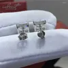 Серьги -шпильки inbeaut 18k белого золота.