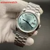 3255 automatic 904L steel heavy weight 165g Arabic blue dial fashion watch