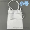 Totes Popular in Japan and South Korea M6 canvas bag pure cotton text printing TOTE shopping bag fashion shoulder bag handbag T240416