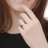 Neues Paar Ring für Männer Frauen Mode einfache Edelstahl -Freizeitfinger -Ringe Schmuck Engagement Jubiläum Geschenkpaar Ring Ring