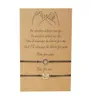 Bracelete de cartão de casal simples liga criativa Lua de sol com bracelete de mão corda 7987076