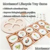 Science Discovery Séerai Cycle Life Cycle Board Montessori Kit Biology Education Toys for Kids Sensory Tray Figure Animal Triring Wooden T DHL7S