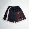 Shorts para hombres Manga impresa para hombres que corren pantalones cortos de gimnasio de anime secos rápidos 2 in1 de doble cubierta de doble cubierta Fress entrenamiento deportes cortos b3 b3