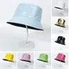 Fashion Bucket Hat Femmes filles en cuir solide Panama Caps hommes de randonnée chapeau de pêche plissable pliable hip-hop rue étanche chapeau 240416