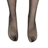 Vaki Socks Sexy 2024 Summer Fishnet Diamond Pantyhose para mulheres Sexy moda lia calças brilhantes femininas flem slim shinestone malha de nylon meias de calça 240416