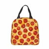 pepperi pizza fête aliments isolés sacs à lunch fraîches sacs folie repas craiseur portable bac à lunch pour hommes femmes plage pique-nique 56wo #
