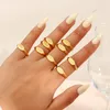 Cluster Rings 2024 Cute Angel Number Jewelry For Women 18K Gold Plated Lucky Stainless Steel Ring Girls