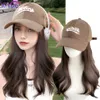 Xiyue hoedpruik vrouwelijk lang haar vrouwelijk mode lui licht krullend haar honkbal pet pruik volledige hoofdhoofdomslag 240407