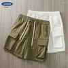 Pantalon masculin en Silk de glace américaine Shorts de travail pour l'été séchage rapide des avantages de jambe droite avec une fonction de poche à la mode 5/4