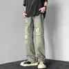 Herren Jeans Straight Hosen 50%Polyester 50%Baumwolle Casual Täglicher Mode für Urlaubsurlaub Koreanisch Riss Comfy