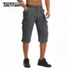 Tacvasen para hombre Cargo Trabajo pantalones pantalones cortos secos rápidos 3/4 longitud de longitud múltiples pockets longitud de rodilla pantalones de verano shorts240408