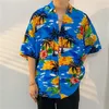 Męskie koszule 26 kolorów hawajska koszula plażowa-animalna nadruk 3/4 rękawów-cotton-męski i damski morze wycieczka wakacyjna koszulka kwiatowa 24416