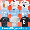 23 24 Haaland de Futbol Formaları Bruyne Phillips Mans Şehirleri Yunanca Ferran Mahrez Foden Bernardo Joao Cancelo Z Rodrigo Futbol Gömlek Erkek Çocuk Kitleri Setler Üniformaları