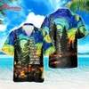 Camisas casuais masculinas novas paisagens criativas de verão no Havaí