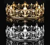 Ganzkreis Gold Prom Accessoires König Men039s Crown Round Imperial Tiara 21110915050259518516