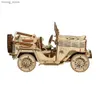 3D Puzzles 3d Wooden Off-road Cars Puzzles Constructor Vehicle Building Blocks Military Collections Toys for Child DIY Assemble Jeep Models Y240415