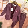 Ternos 2021 Flower Boys Jaqueta formal+calça 2pcs Mariage Clothing Set