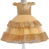 Девушка платья 3-12 лет детские юбки с блестками принцесса платье для девочек вечеринка по случаю дня рождения легант подростки для выпускных платье