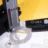 i lager 925 Sterling Silver Tennis Chain 2mm-6,5 mm VVS Moissanite halsband Fina smycken Passe Pris