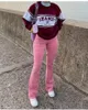 Dżinsy damskie Y2K Kobiety Flash Modna odzież uliczna wysoka talia 90S Różowe rozciąganie workowate Mom Wide Noge Spodne Casual Denim Spodni 2024
