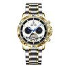 Wristwatches 2024 GLENAW Fashion Luxury Men's Mechanical Watch Design Luminous Stainless Steel Multifunctional Waterproof