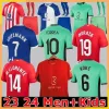 Atletico Madrids Soccer Jerseys Griezmann 23 24 120 -årsjubileum 2023 2024 M.llorente Koke Saul Correa Lemargriezmannshirt Men KIDS KIT SETSUNDER