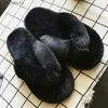 Slippers Plush Thick Velvet Woman Home Indoor Flip Flops Fur Slides Leisure Winter Autumn Slipper Female Comfort Footwear H240416 3G08