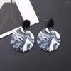 Dangle Earrings Korean Style Abstract Temperament Color Matching Irregular Round Acrylic For Women Retro Personality Girls Jewelry