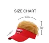 Trump Hats 2024 With Hair Baseball Hat Men Women Adjustable Visor Cap Classic Sunscreen Baseball Cap For Hiking