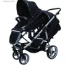 Strollers# Foldable Twins Baby Carriage Stroller Twin Can Sit and Lie Double Stroller Shock Absorber Second high view Child Stroller L416