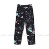 Vêtements de nuit masculins pantalon de sommeil décontracté spatial galaxie constellation zodiac star salon pantalon lâche confortable nuit de nuit