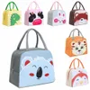 Borsa da pranzo termica isolata portatile carino carto picnic cibo per alimenti box refrigeratore borse per le donne bambini bambini bambini g8kx#