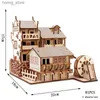 3d puzzels Chinese architectuur 3d houten bouwpuzzels bouwhuis model houten jigsaw diy educatief speelgoed voor kinderen kinderen y240415dkfq