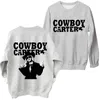 Herrtröjor beyonce cowboy carter sweatshirt man kvinna harajuku rund hals långärmad överdimensionerad hoodie fans gåva