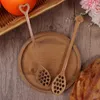 Bakningsverktyg trä honungsked handgjorda omrörare långt handtag matlagningsverktyg köksbeteckningen skopa kaffe te