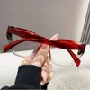 Okulary przeciwsłoneczne moda kota oka okulary okulary anty-blasku szklanki przezroczyste Uv400 Ochrona płaskie lustro okulary