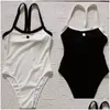 Two-Piece Suits Designer Womens Swimwear Knitted Swimsuit High Luxury Bikini C Letter Diamond Stitching Y One-Piece Two Piece Drop Del Otjiq