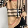 Womens Sweaters Sweater Autumn Round Neck Striped Fashion Long Sleeve Women High End Jacquard Cardigan Knitting Coats S-Xl Drop Delive Otbj3