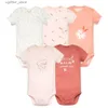 Rompers 5pcs / lot baby-bodys de mode fille coton nouveau-né bébé garçon bébé corps bébé saut de combinaison ropa bebe l410