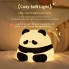 Lampen tinten ammtoo panda siliconen licht cadeau voor meisjes kleurrijke druk verminderen licht met 3 slaapkamers slaap nacht lichtmodi Q240416