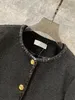 Jacket en laine grossière à paillettes à paillettes lourdes simples