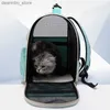 Cat Carriers Crates Hus Cat Carrier Bas Windproect Outdoor Travel Ryggsäck för katt Small DOS Transport Carin BA Cat ryggsäckbärare med kudde L49