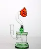 ASD1 16CM Korpse Flower Shape Glass Bong Pil Rig Bongs S Dab Rigs Recycer Bubbler Bubblers Water Pipe 144mm Joint Hoohkle4671838