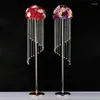 Vases 90cm 6PCS Flower Vase Twist Shape Stand Golden Silver Wedding Table Centerpiece Crystal Road Lead For Event Party Decoration