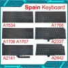 Teclados novo laptop para MacBook Air Pro retina 13 "15" 16 "A1278 A1286 A1534 A1502 A1398 A1706 A1708 A1990 A2141 A2337 Teclado espanhol