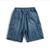 Summer Men Dżins Short Streetwear Vintage koreańskie dżinsy harajuku szorty Hip Hop Spodnie Owwony dna męskie ubrania 240410