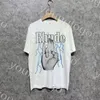 Summer New Men Tshirt Designer High Street Vintage Tees Casual Short Rleeve Shirt Clothing